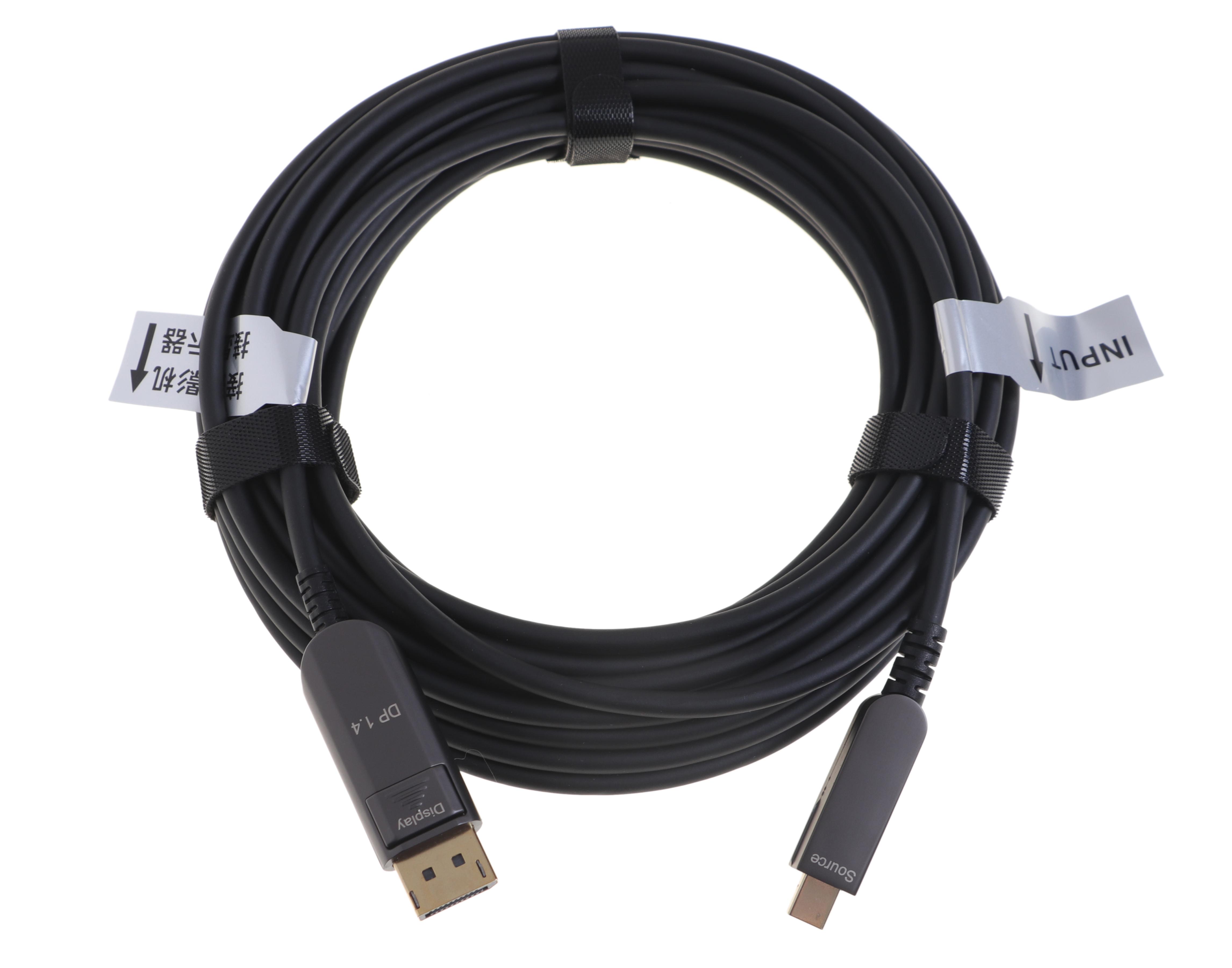 DP 1.4 to Mini detachable DP 1.4 fiber cable