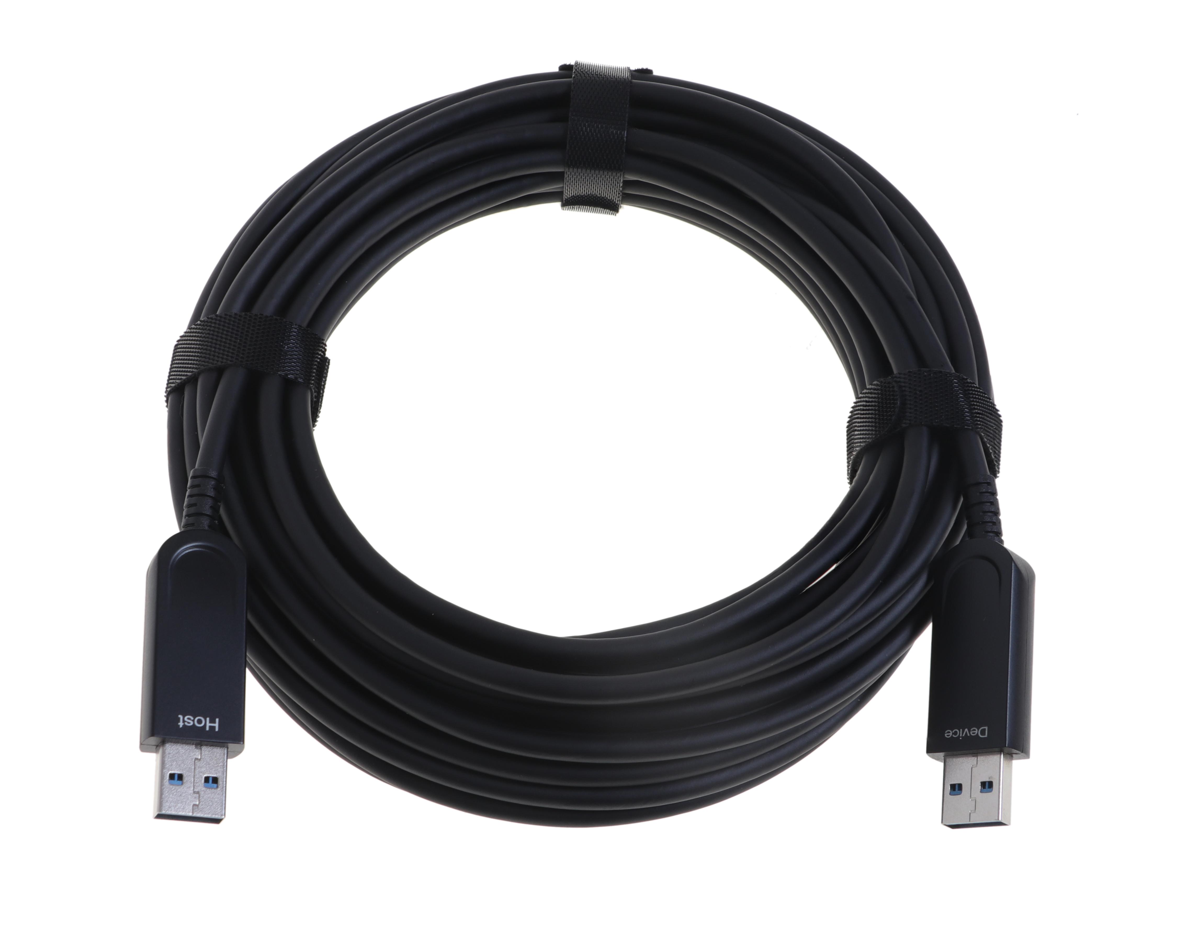 USB 3.2 AM-AM fiber cable, support backward compatible with USB 2.0(15M Version)