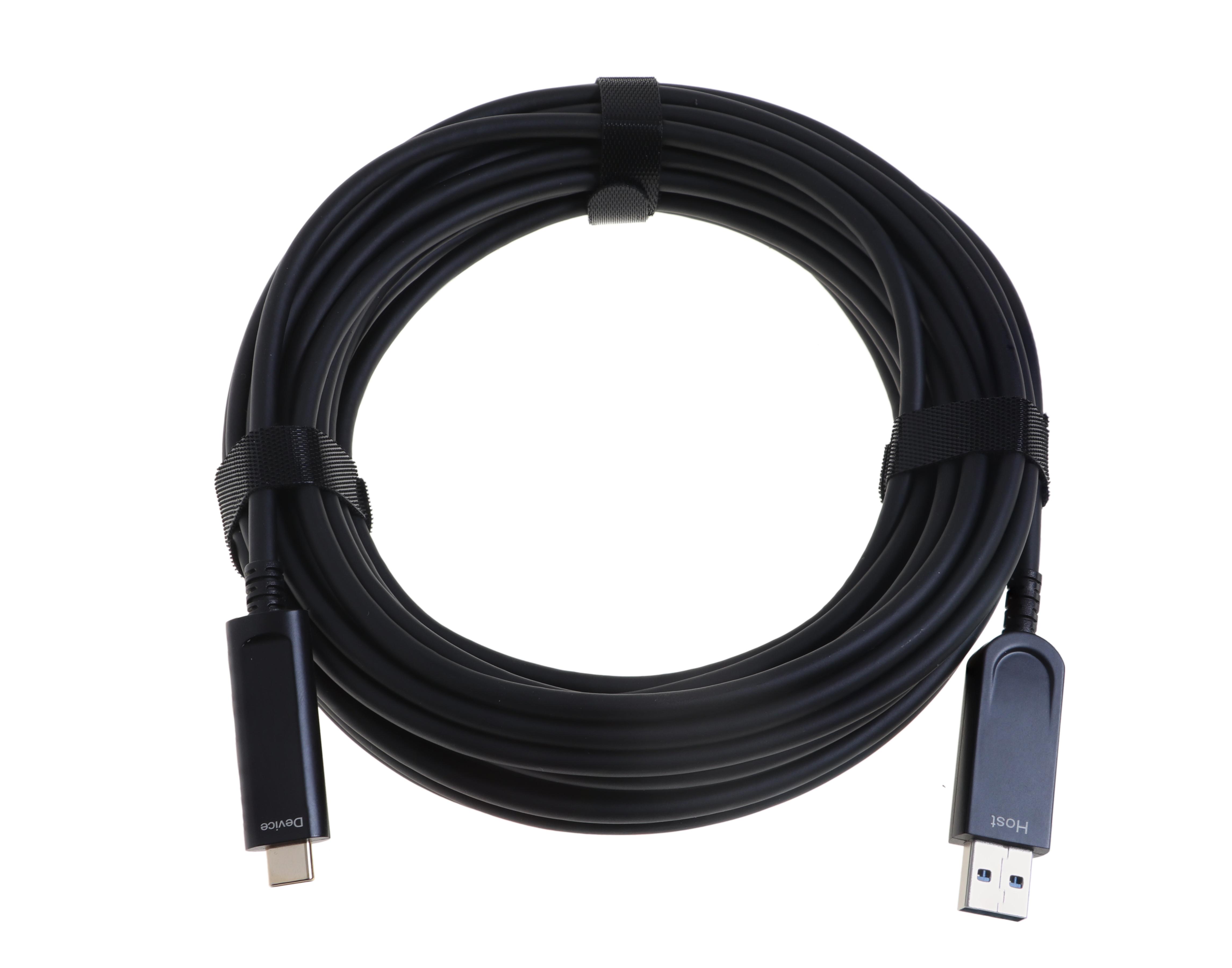 USB 3.2 AM-Type C fiber cable, support backward compatible with USB 2.0(15M Version)