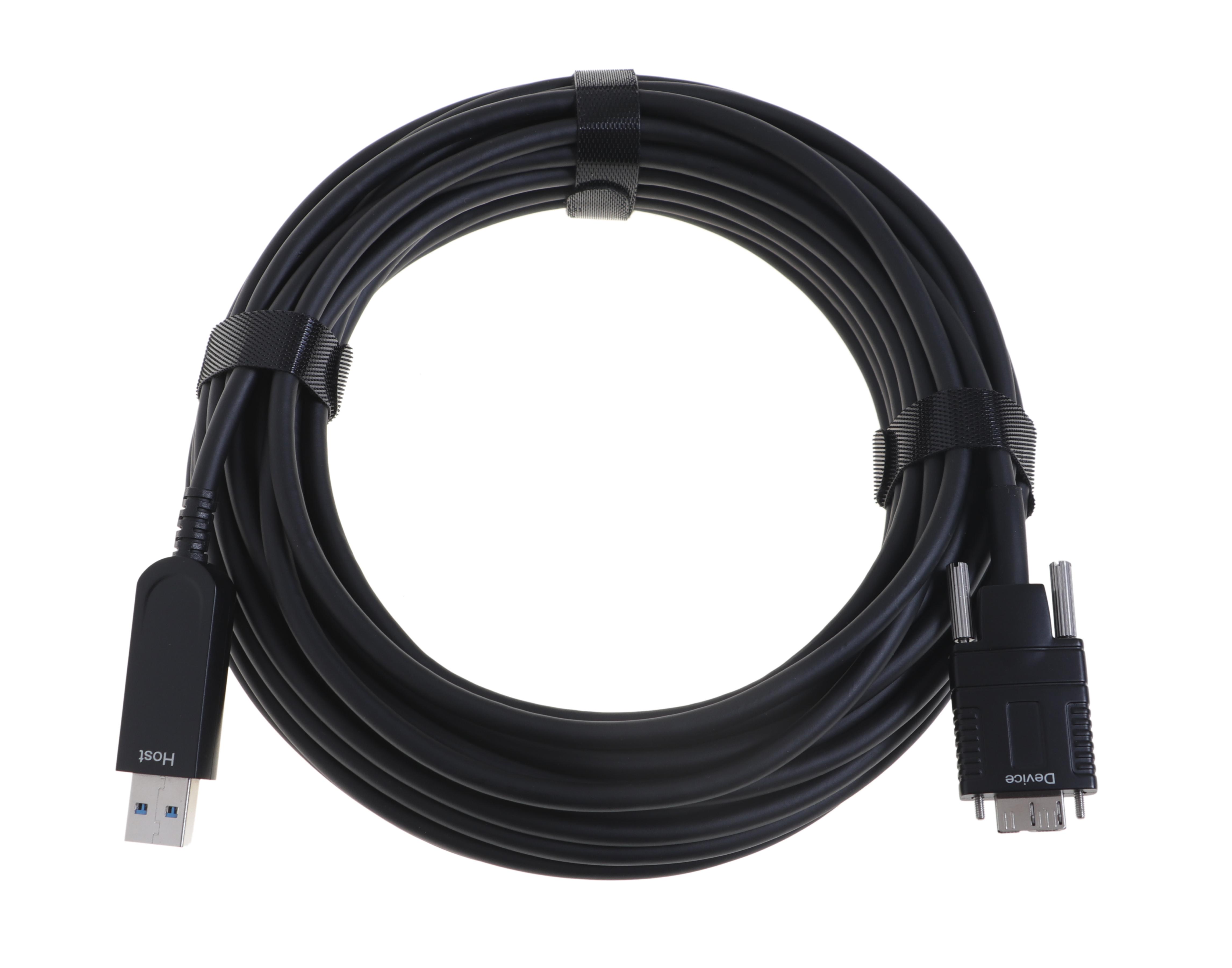 USB 3.2 AM-Micro B fiber cable, support backward compatible with USB 2.0 with drag chain jacket(15M Version)