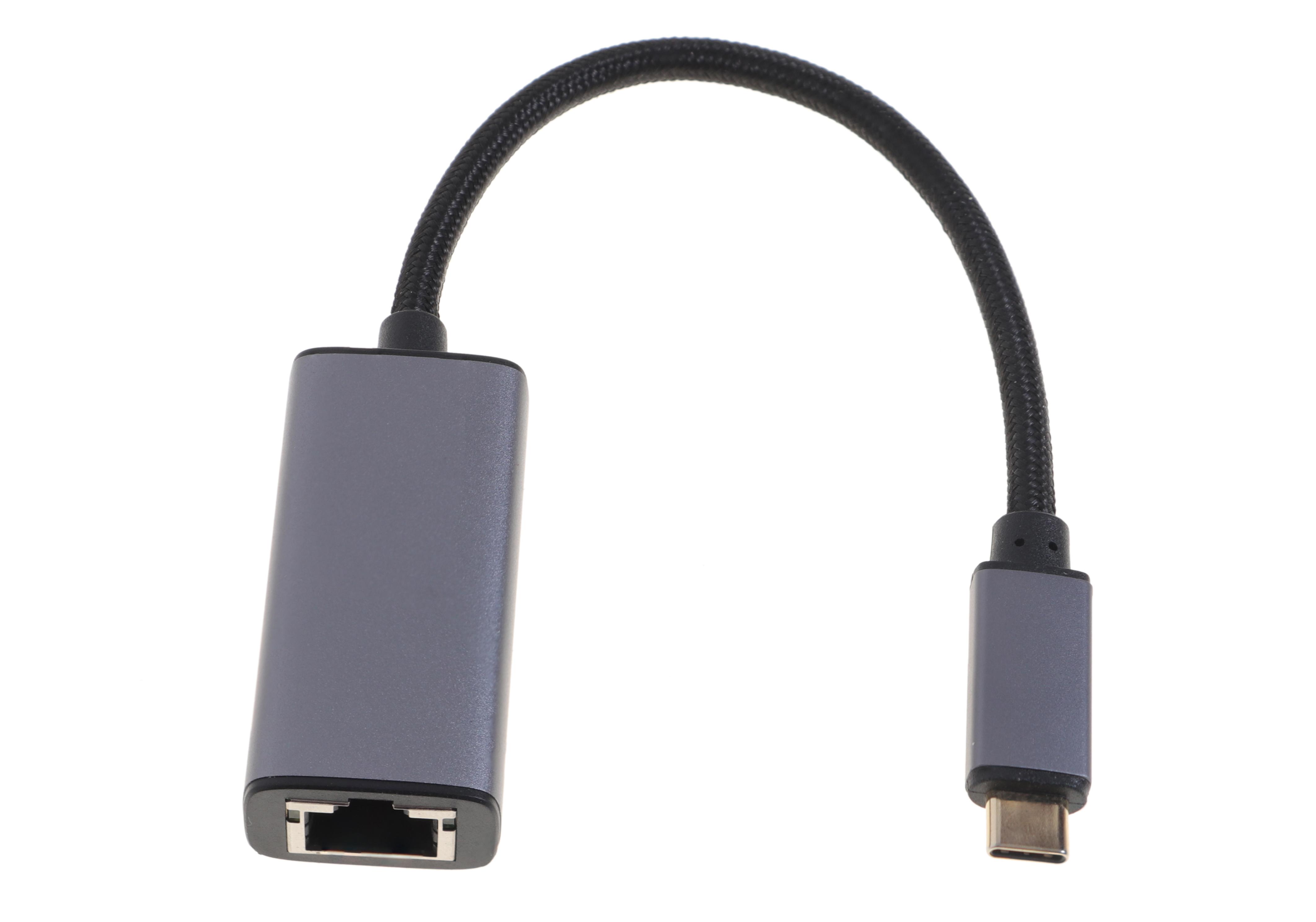 USB Type C to RJ45 Female Adapter